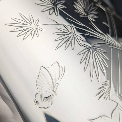 1870s British antique silver plated drum teapot 669g